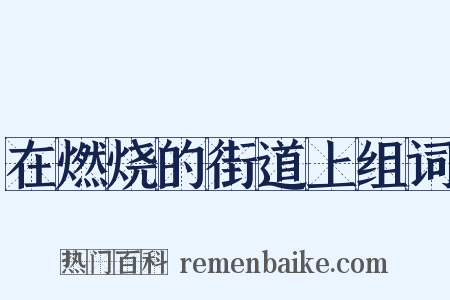 在燃烧的街道上组词是什么意思的图片
